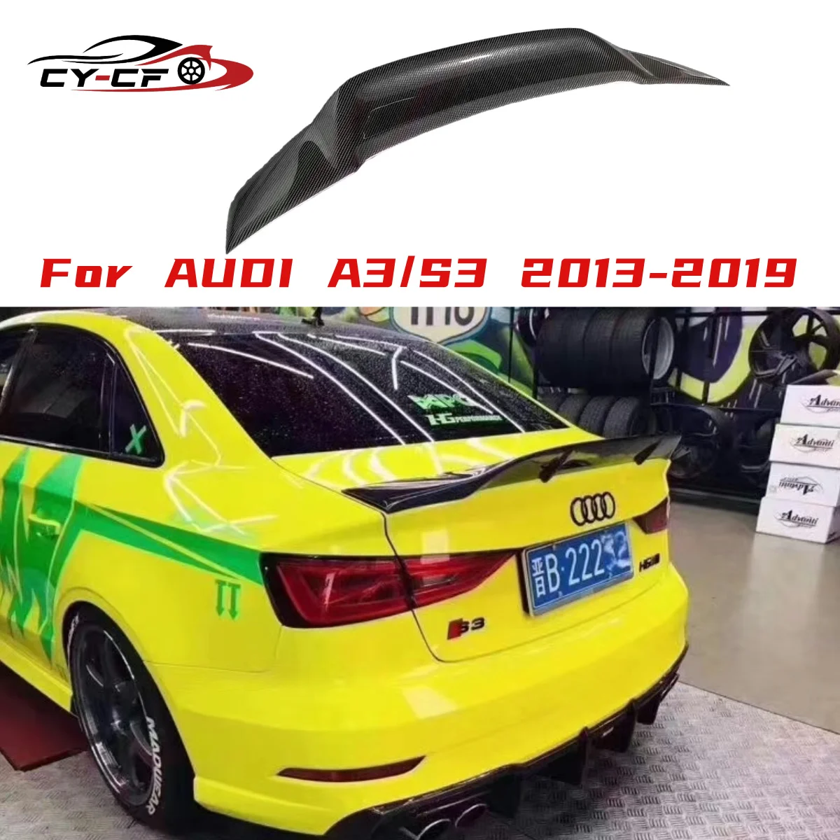 Carbon Fiber Car Rear Spoiler Wing Tailgate Trim Trunk Lid Decklid Flap Splitter Lip For Audi A3 S3 RS3 2013-2020
Carbon Fiber Car Rear Spoiler Wing Tailgate Trim Trunk Lid Decklid Flap Splitter Lip For Audi A3 S3 RS3 2013-2020