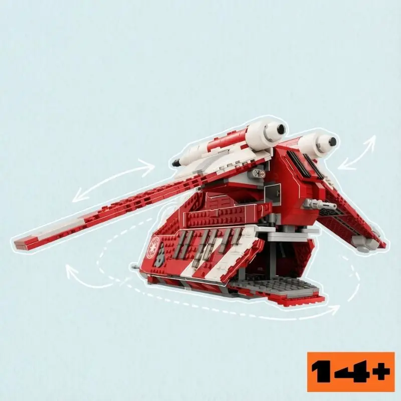 Creative Spacecraft Assembly Kit 1083Pcs New Red Sci Fi Gunship Building Blocks Set Nice Gift for Hobbyists
Creative Spacecraft Assembly Kit 1083Pcs New Red Sci Fi Gunship Building Blocks Set Nice Gift for Hobbyists