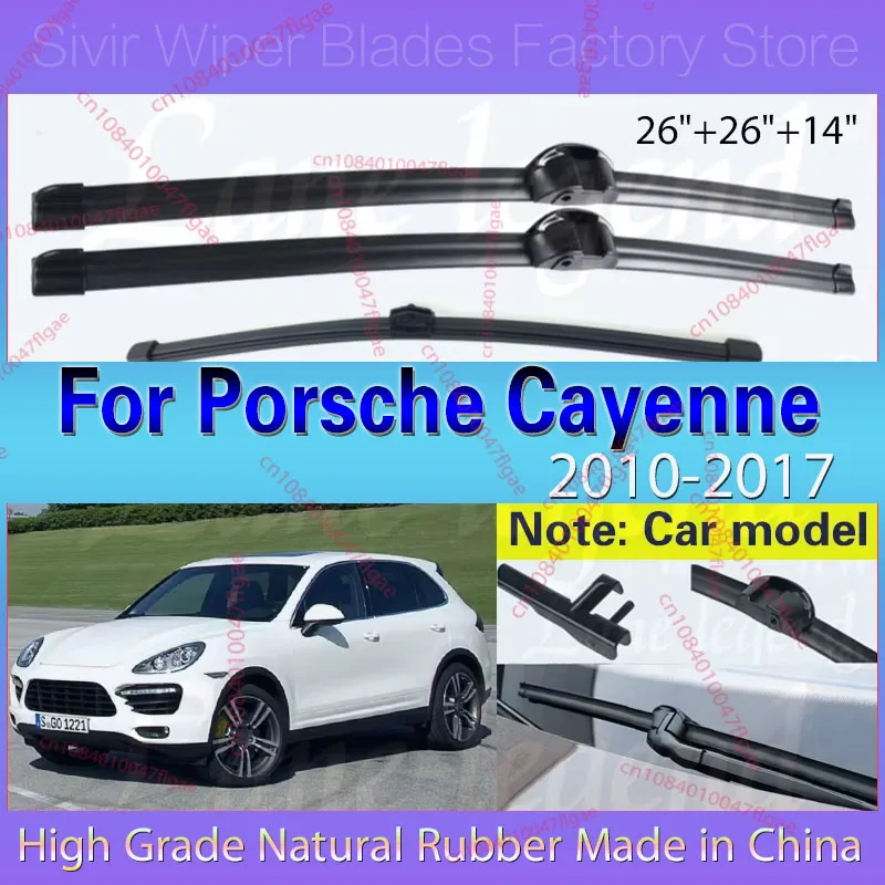 3pcs For Porsche Cayenne 2010 - 2017 Front Rear Wiper Blades Windshield Windscreen Window Rain Brush 26"+26"+14" Car Accessories
3pcs For Porsche Cayenne 2010 - 2017 Front Rear Wiper Blades Windshield Windscreen Window Rain Brush 26"+26"+14" Car Accessories
