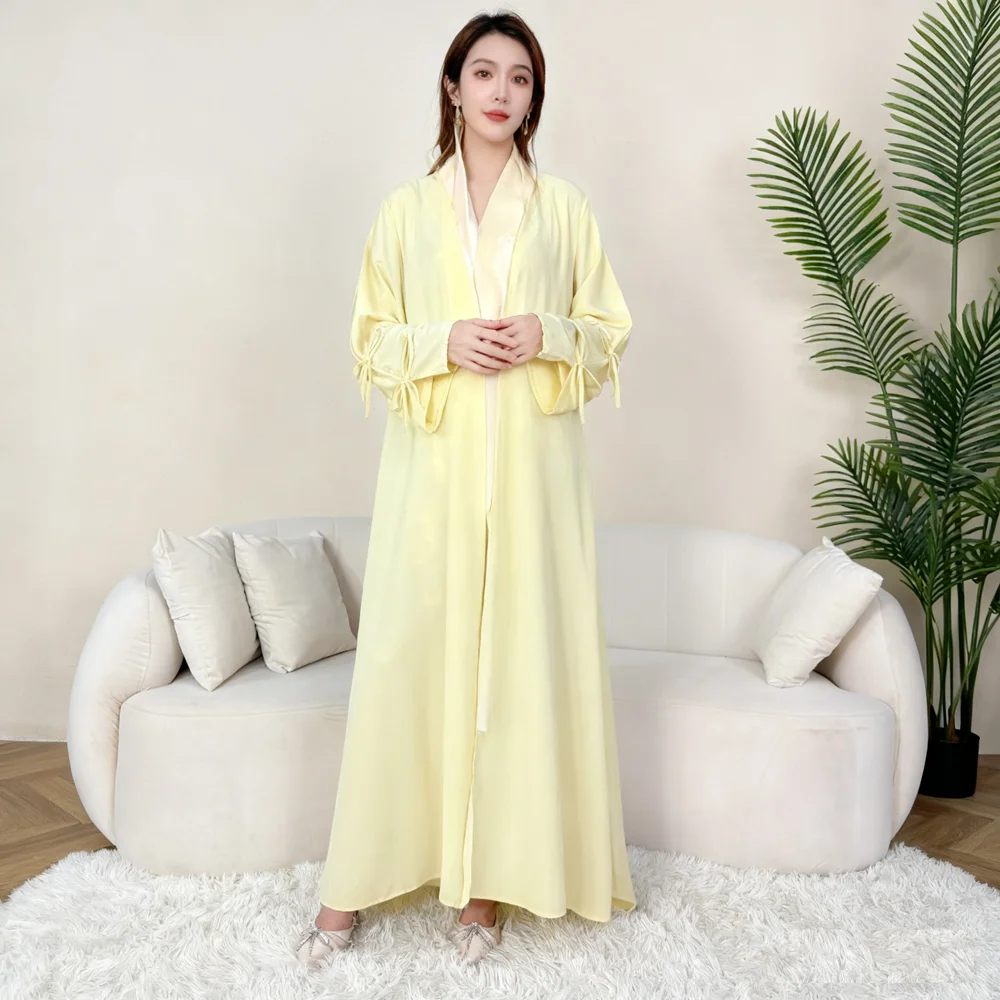 Модное Дубайское открытое кимоно Abbayas для женщин, мусульманское платье, кардиган, кафтан, Турция, марокканский женский арабский халат, исламская одежда, новинка
Модное Дубайское открытое кимоно Abbayas для женщин, мусульманское платье, кардиган, кафтан, Турция, марокканский женский арабский халат, исламская одежда, новинка