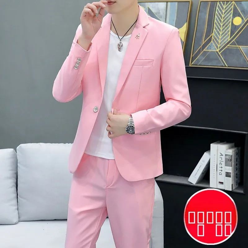 Повседневный розовый костюм-пиджак для мужчин, формальная рабочая одежда, весна-осень, модный, стильный, деловой, приталенный крой, с рукавом 3/4
Повседневный розовый костюм-пиджак для мужчин, формальная рабочая одежда, весна-осень, модный, стильный, деловой, приталенный крой, с рукавом 3/4