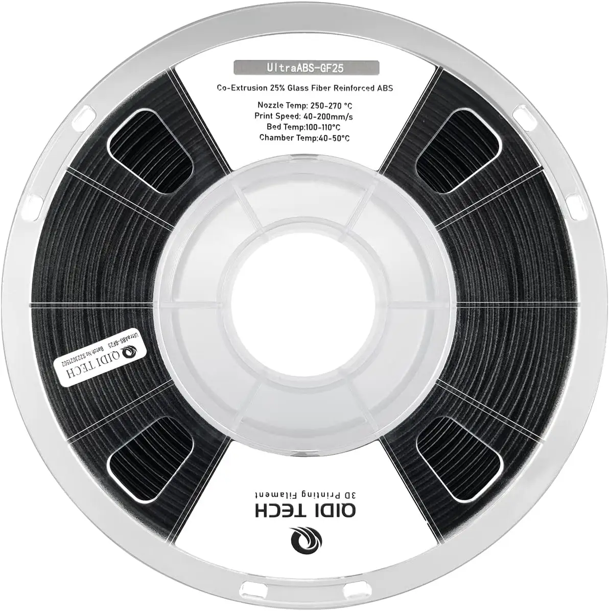 Glass Fiber ABS Filament 1.75mm, ABS-GF25 3D Printer Filament, Frosted Texture, High Hardness, Strong Layer Bond, 1KG Spool, Black
Glass Fiber ABS Filament 1.75mm, ABS-GF25 3D Printer Filament, Frosted Texture, High Hardness, Strong Layer Bond, 1KG Spool, Black