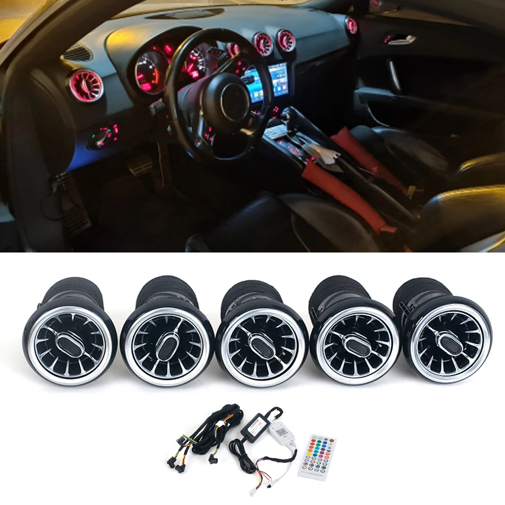 5PCS LED Front Dashboard AC Air Condition Vent Outlet Turbo Interior Trim Car Accessories For Audi TT 2007 -2014
5PCS LED Front Dashboard AC Air Condition Vent Outlet Turbo Interior Trim Car Accessories For Audi TT 2007 -2014