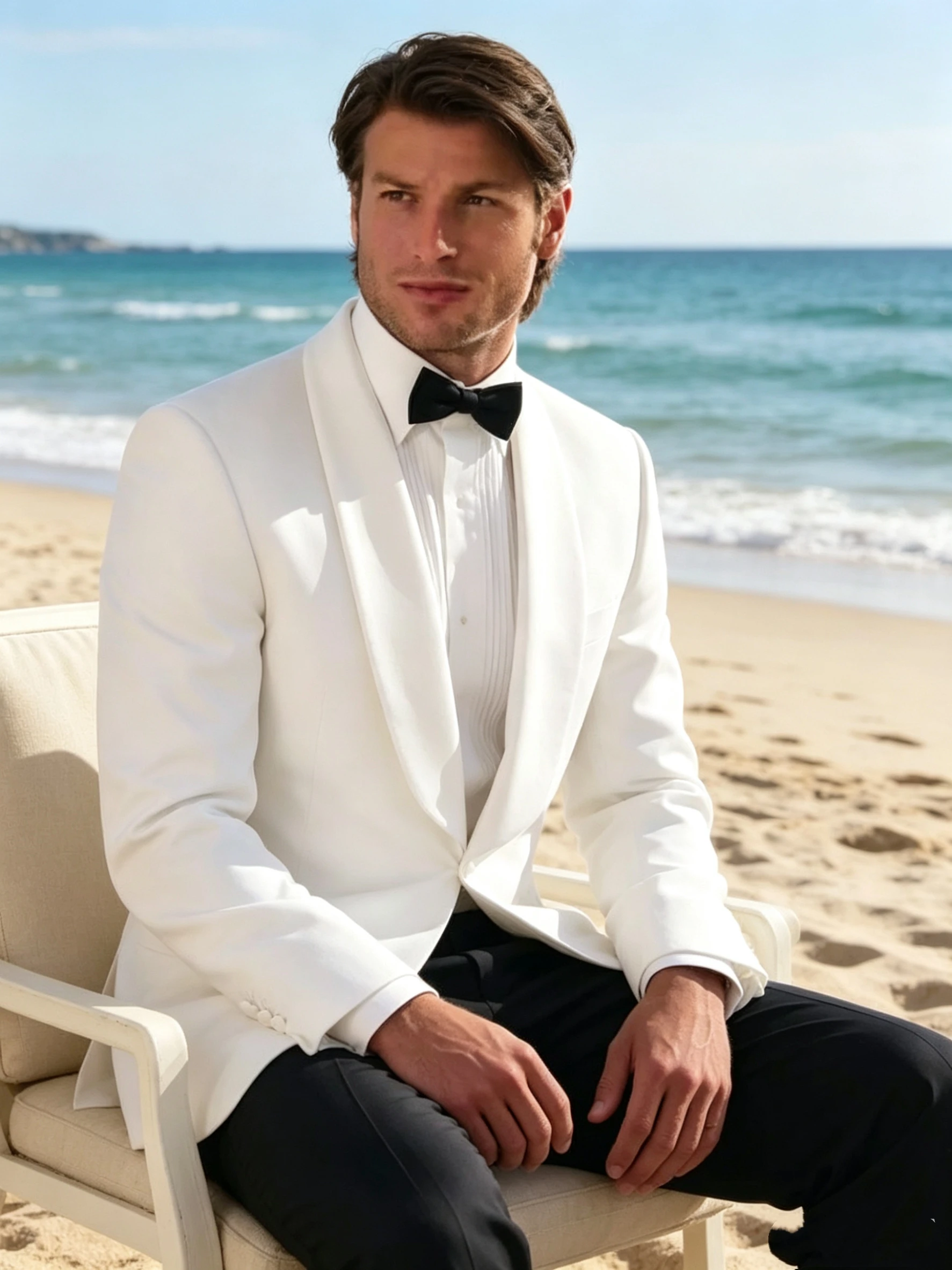 Ivory Men's Wedding Suits Formal Business Suit 2 Pieces Shawl Lapel One Button Blazer with Black Pants Set for Party Prom
Ivory Men's Wedding Suits Formal Business Suit 2 Pieces Shawl Lapel One Button Blazer with Black Pants Set for Party Prom