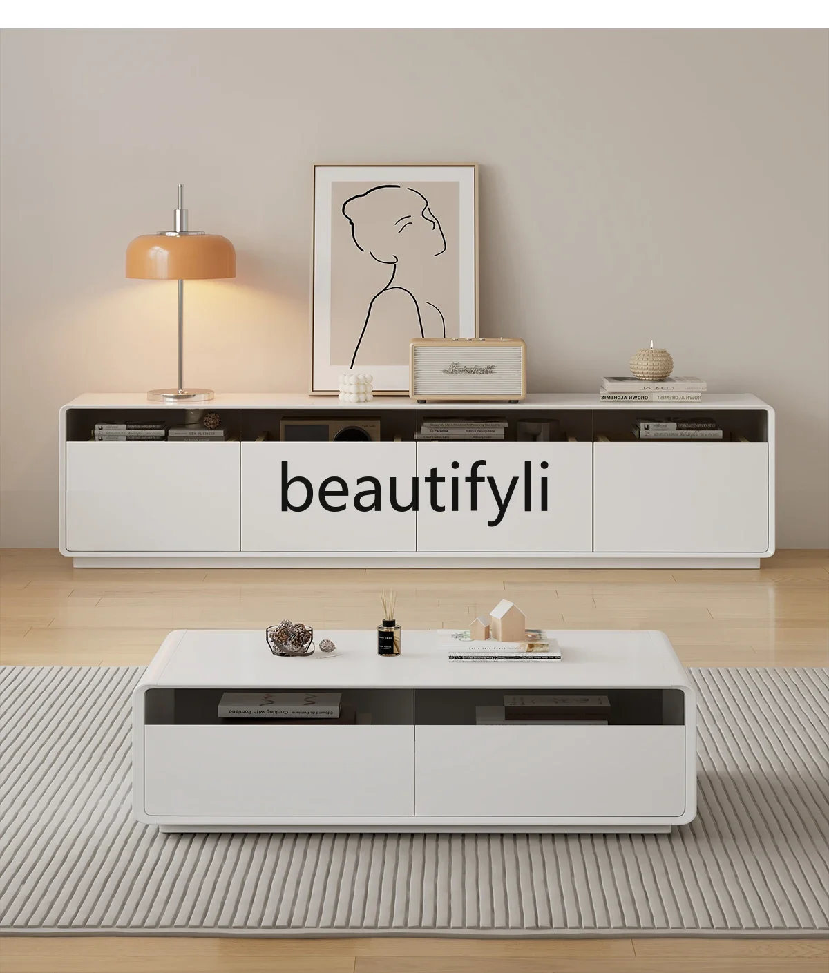 High-end all-solid wood TV cabinet coffee table simple modern home living room light luxury floor cabinet
High-end all-solid wood TV cabinet coffee table simple modern home living room light luxury floor cabinet