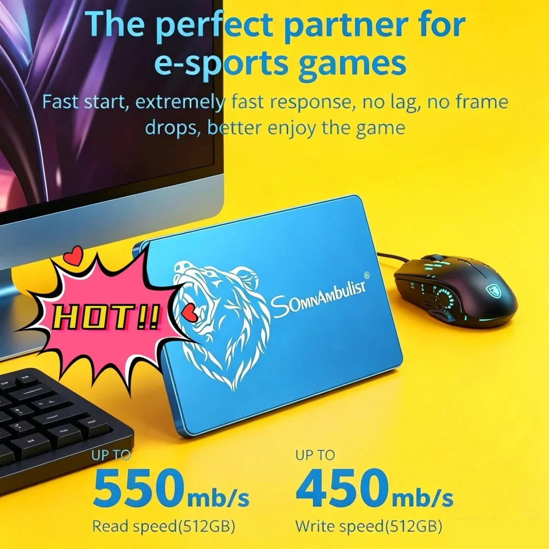 128GB 240GB 256GB 480GB 512GB 960GB 1TB 2TB Hot Pick Stable Running Solid State Drive SomnAmbulist SSD Sata3 for Laptop Desktop
128GB 240GB 256GB 480GB 512GB 960GB 1TB 2TB Hot Pick Stable Running Solid State Drive SomnAmbulist SSD Sata3 for Laptop Desktop