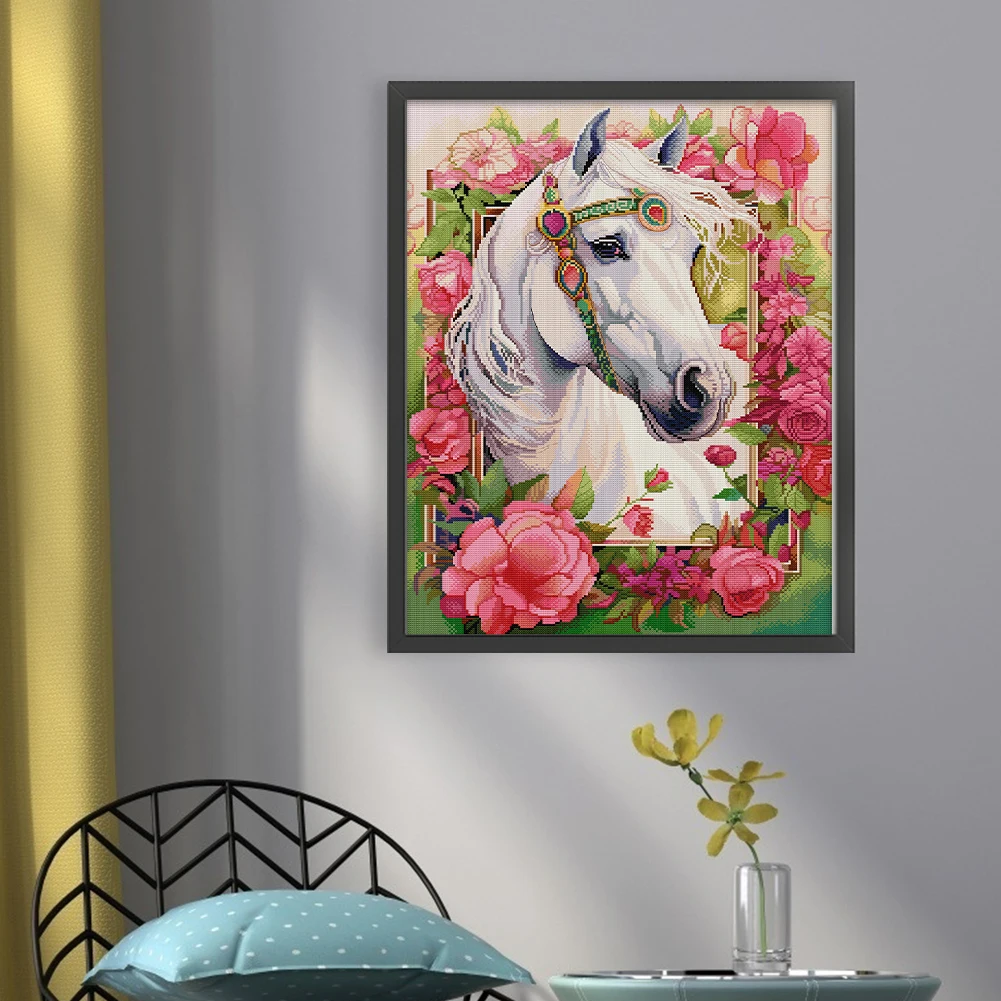 Horse Printed Cross Stitch Kit 43x55cm DIY 14CT Thread Art Needlework Wall Decor
Horse Printed Cross Stitch Kit 43x55cm DIY 14CT Thread Art Needlework Wall Decor