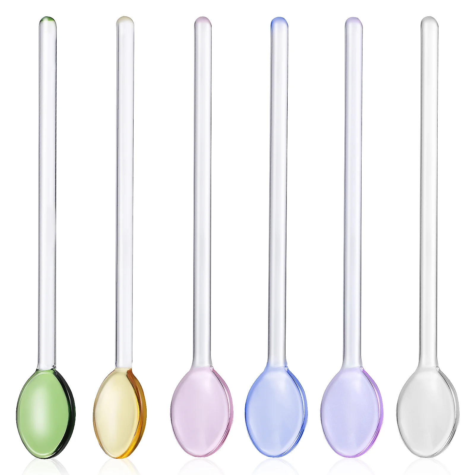 6 Pcs Glass Spoon Table Spoons Iced Tea Geometry Stirring Sticks Soda Lime Dessert
6 Pcs Glass Spoon Table Spoons Iced Tea Geometry Stirring Sticks Soda Lime Dessert