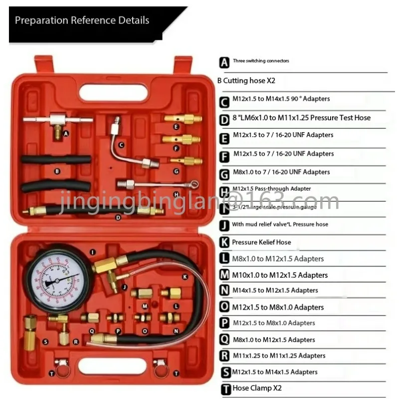 Automotive fuel injection pressure gauge, TU-114 fuel pressure gauge, automotive fuel detector
Automotive fuel injection pressure gauge, TU-114 fuel pressure gauge, automotive fuel detector