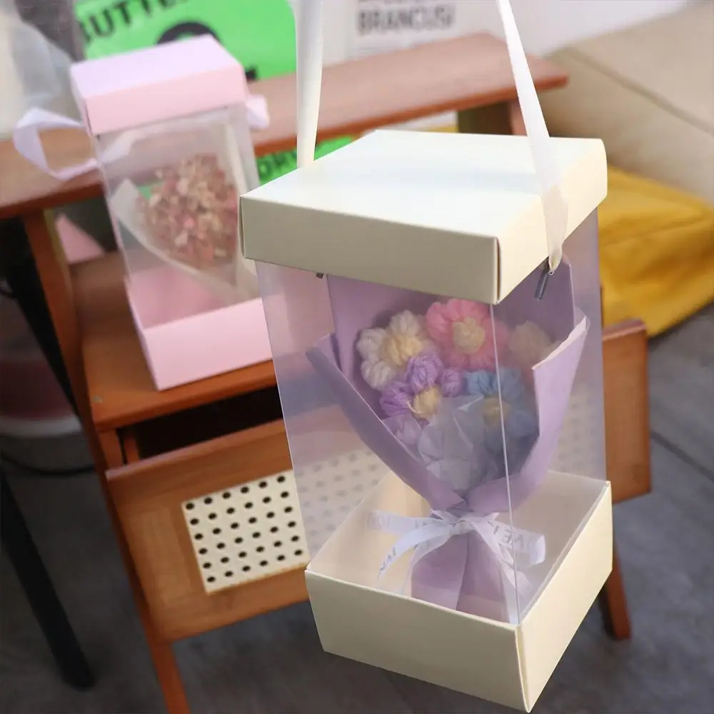 5PCS Transparent Handheld Flower Box Paper Box Handbag Bouquet Wrapping Bag Portable Packing Material Flower Bag Weding Party 
5PCS Transparent Handheld Flower Box Paper Box Handbag Bouquet Wrapping Bag Portable Packing Material Flower Bag Weding Party