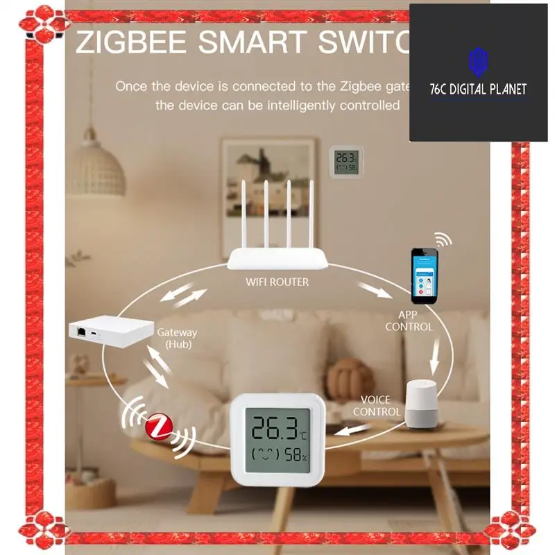 24-часовая доставка Tuya Zigbee, датчик температуры и влажности с ЖК-экраном, монитор умного приложения, удаленно в реальном времени для Alexa/Google H
24-часовая доставка Tuya Zigbee, датчик температуры и влажности с ЖК-экраном, монитор умного приложения, удаленно в реальном времени для Alexa/Google H