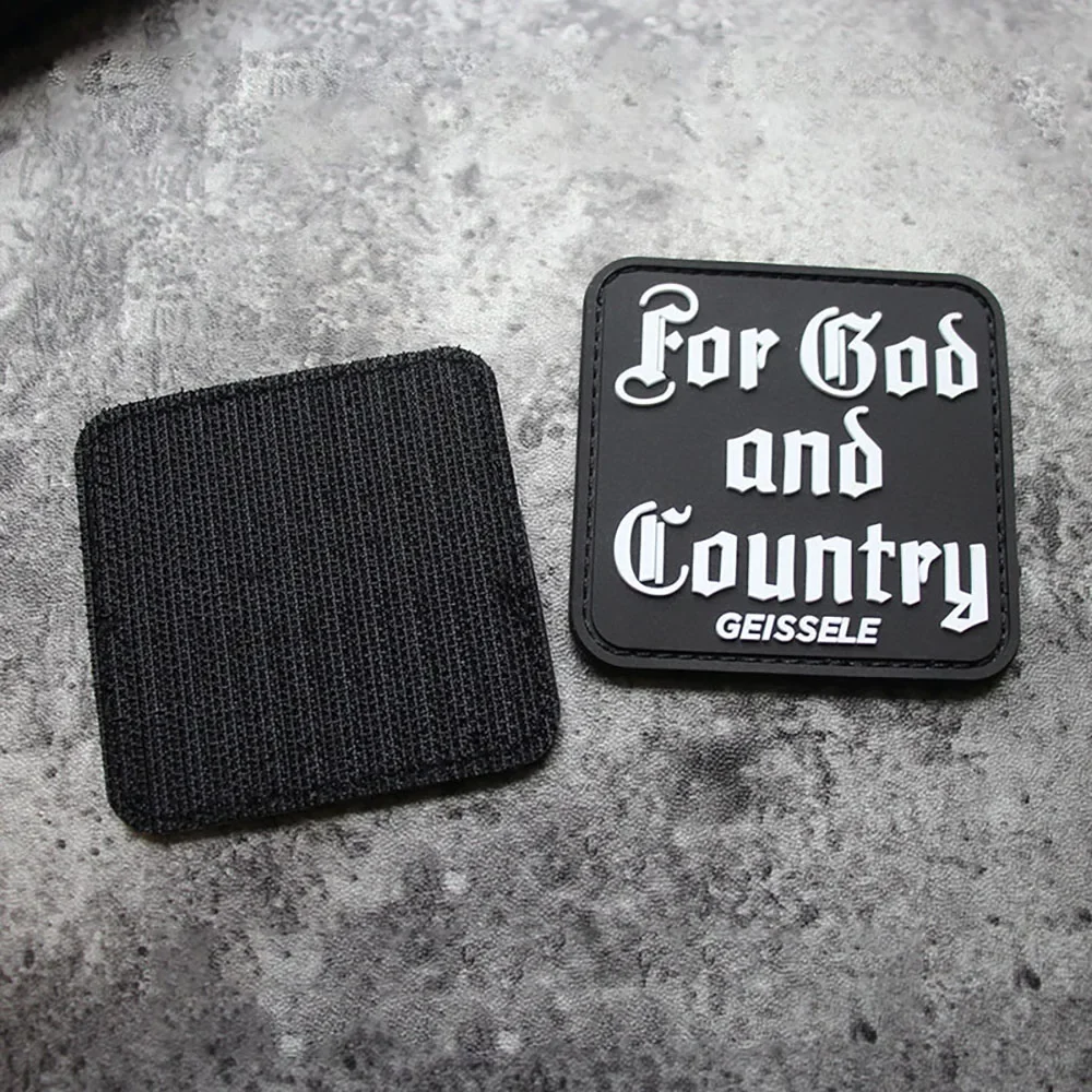 For God and County 3D PVC Patches on Clothes Rubber Nods Girl Luminous Military Patches Tactics Badges on Backpack Hook Loop
For God and County 3D PVC Patches on Clothes Rubber Nods Girl Luminous Military Patches Tactics Badges on Backpack Hook Loop