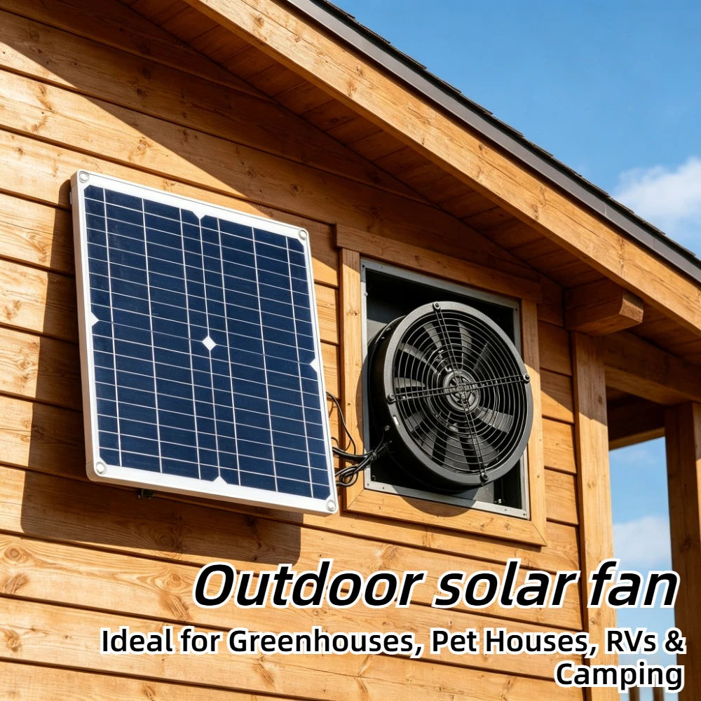 Portable Solar Powered Exhaust Fan Kit Weatherproof Ventilation Fan for Greenhouse Dog House RV Chicken Coop Shed Outdoor Use
Portable Solar Powered Exhaust Fan Kit Weatherproof Ventilation Fan for Greenhouse Dog House RV Chicken Coop Shed Outdoor Use