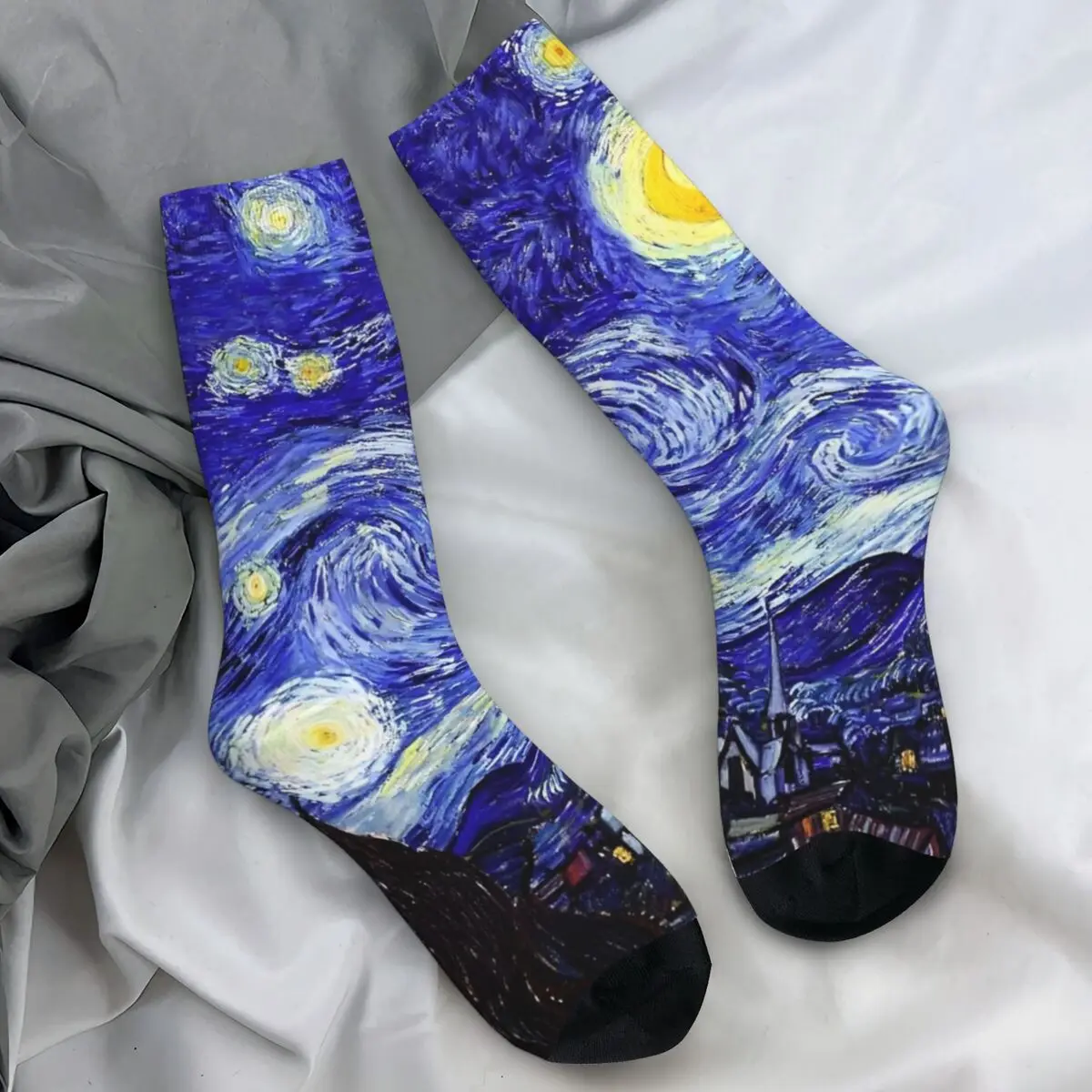 A Starry Night Van Gogh Mountain Stockings Blue Custom Elegant Socks Autumn Anti-Slip Socks Men Skateboard Warm Soft Socks
A Starry Night Van Gogh Mountain Stockings Blue Custom Elegant Socks Autumn Anti-Slip Socks Men Skateboard Warm Soft Socks