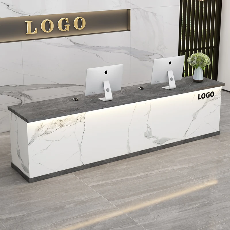 Modern Simple Reception Desk Beauty Professional Counter Reception Luxury Caja Registradora Para Negocios Commercial Furniture
Modern Simple Reception Desk Beauty Professional Counter Reception Luxury Caja Registradora Para Negocios Commercial Furniture