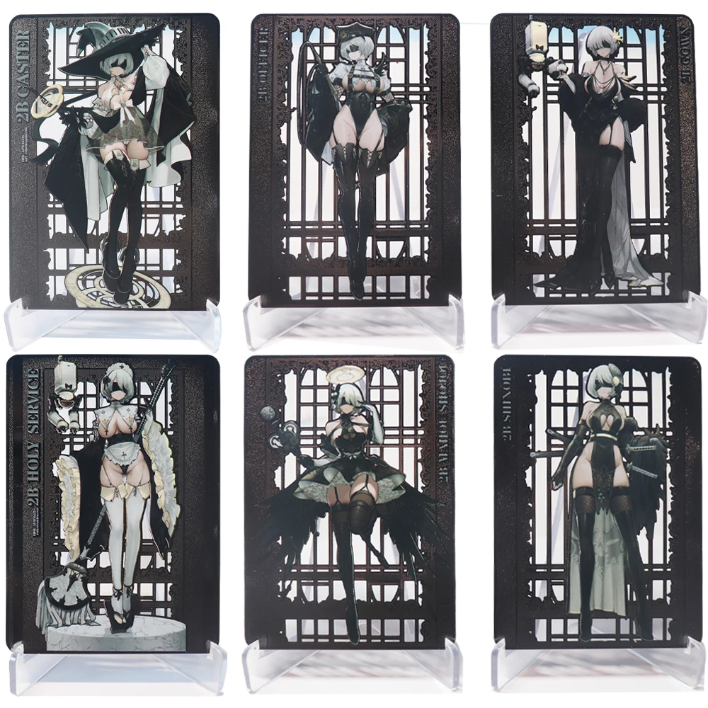 6Pcs NieR:Automata metal cards YoRHa No.2 Type B openwork Engraving ACG Sexy Kawaii Game Anime Collection Cards Gift Toys
6Pcs NieR:Automata metal cards YoRHa No.2 Type B openwork Engraving ACG Sexy Kawaii Game Anime Collection Cards Gift Toys