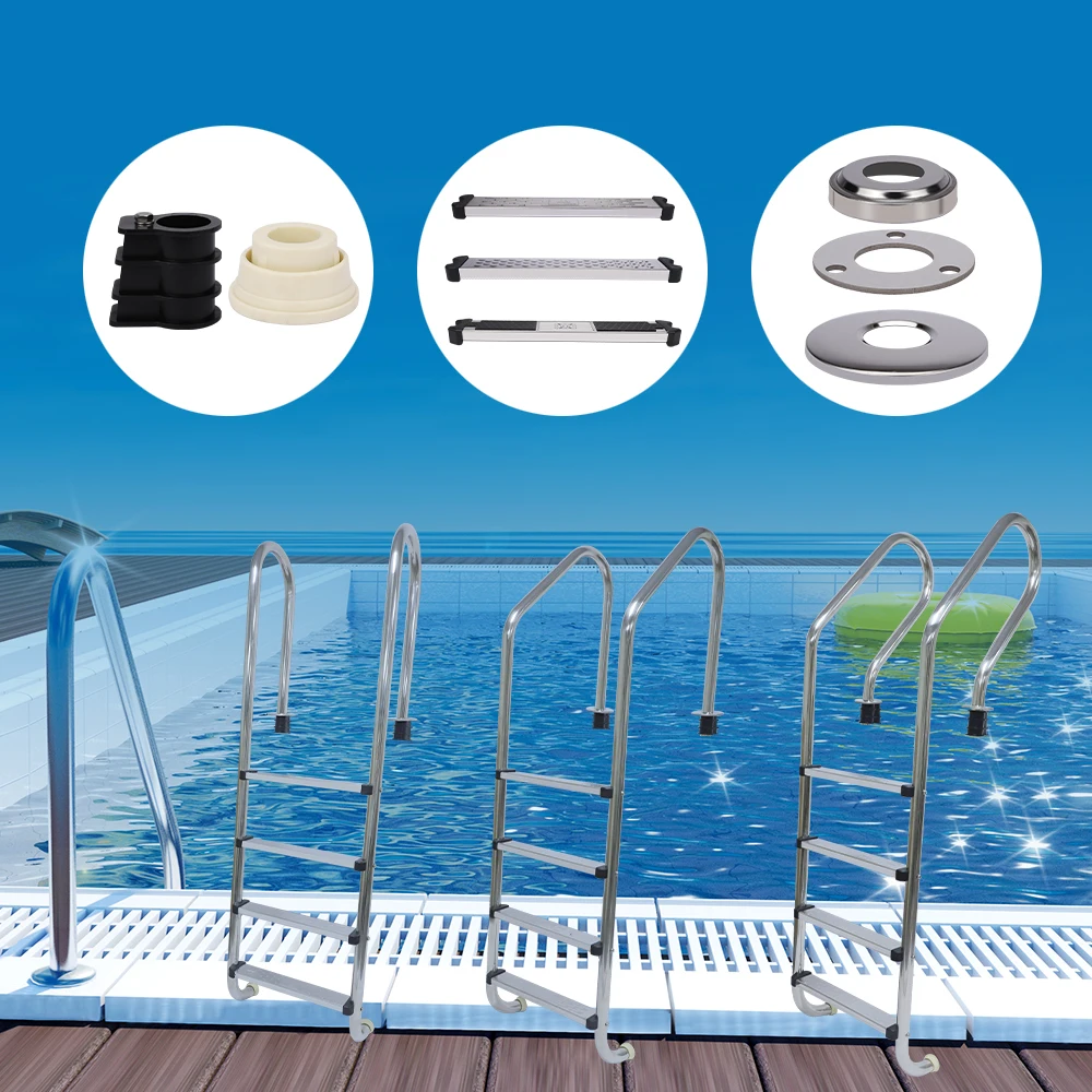 Factory Anti Slip 304 316 Stainless Steel Safety Mult Step with Handrail Anti-Slip Floor Mounted Swimming Pool Accessory Ladder
Factory Anti Slip 304 316 Stainless Steel Safety Mult Step with Handrail Anti-Slip Floor Mounted Swimming Pool Accessory Ladder
