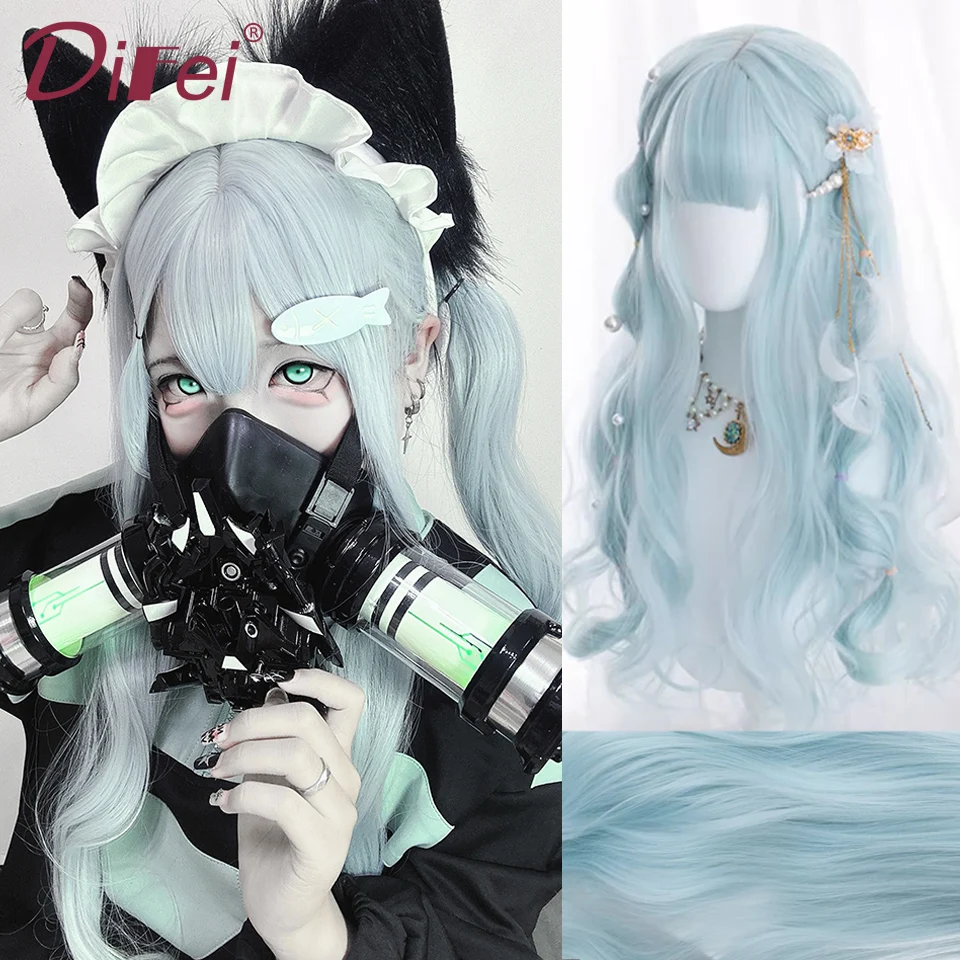 DIFEI Water Blue Длинные вьющиеся волосы Синтетический парик Женское платье Лолиты на Хэллоуин Милая прямая челка Длинный вьющийся парик из волос
DIFEI Water Blue Длинные вьющиеся волосы Синтетический парик Женское платье Лолиты на Хэллоуин Милая прямая челка Длинный вьющийся парик из волос