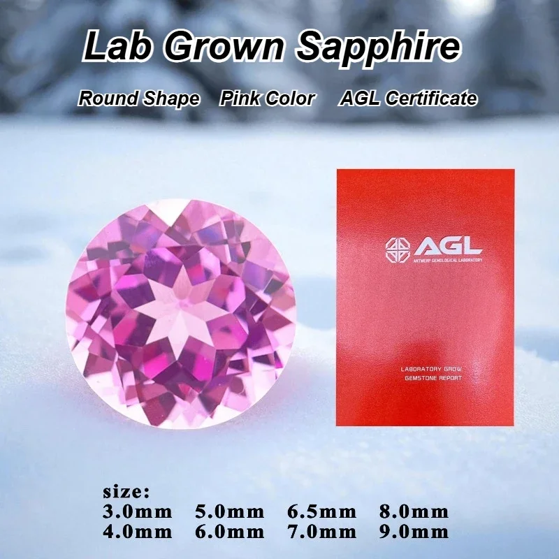 Top Quality Lab Grown Sapphire Round Shape Pink Color Charm Beads for Diy Jewelry Making Ring Selectable Certificate
Top Quality Lab Grown Sapphire Round Shape Pink Color Charm Beads for Diy Jewelry Making Ring Selectable Certificate