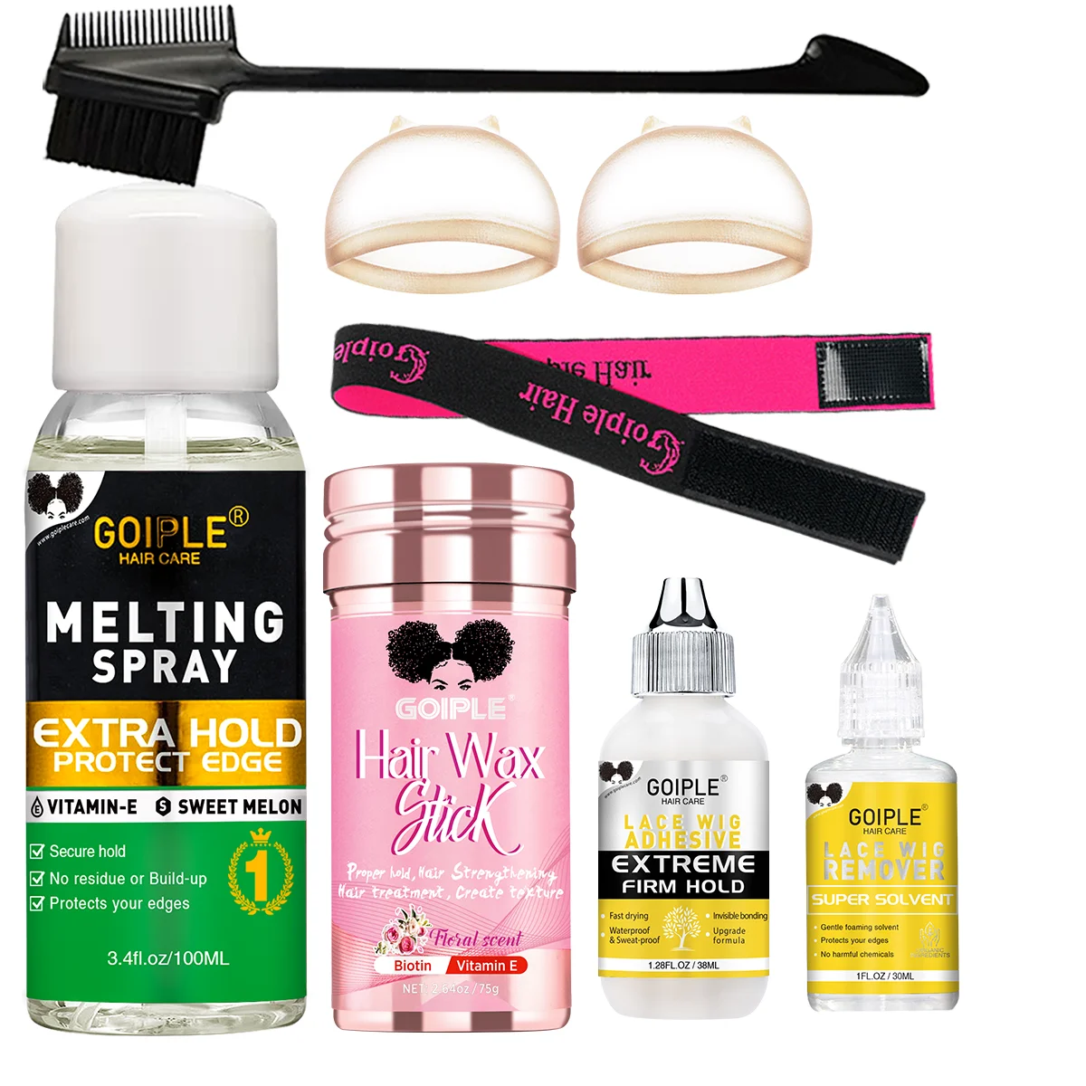 Quick Install Lace Wig Kit for Beginners - Melting Spray, Extreme Hold Glue, Remover, Fast Drying Install in Minutes
Quick Install Lace Wig Kit for Beginners - Melting Spray, Extreme Hold Glue, Remover, Fast Drying Install in Minutes