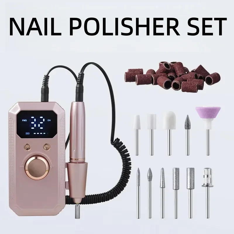 New Professional Electric Nail Art Drill Portable Electric File HD Display Multi Head Replaceable Nail Art Lathe Grinder
New Professional Electric Nail Art Drill Portable Electric File HD Display Multi Head Replaceable Nail Art Lathe Grinder