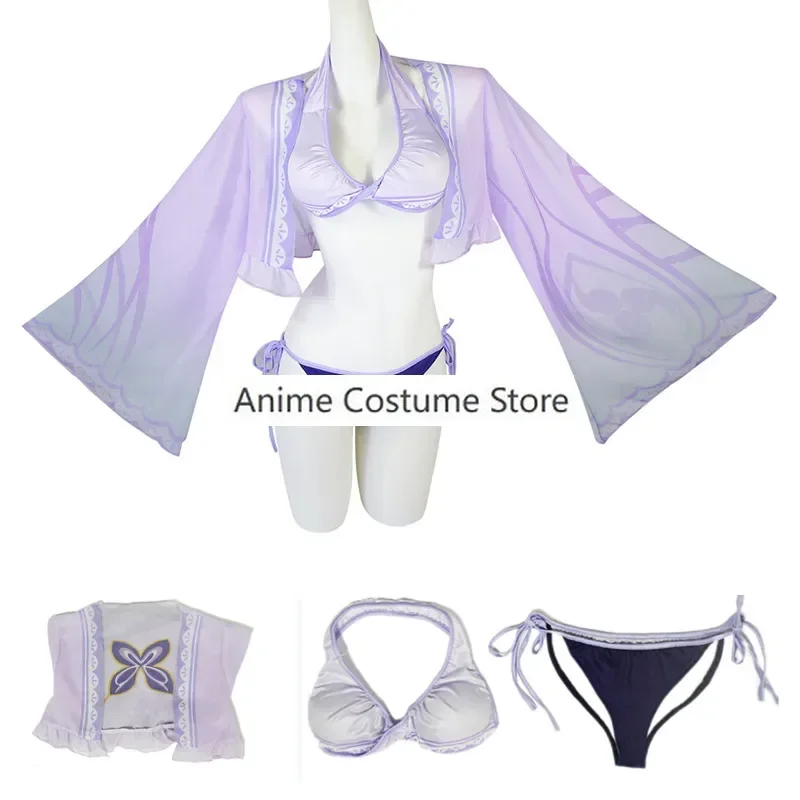 Genshin Impact Swimsuit Raiden Shogun Cosplay Costume Game Anime Raiden Shogun Swimwear Bikini Sexy Women Swimming Bathing Suit
Genshin Impact Swimsuit Raiden Shogun Cosplay Costume Game Anime Raiden Shogun Swimwear Bikini Sexy Women Swimming Bathing Suit
