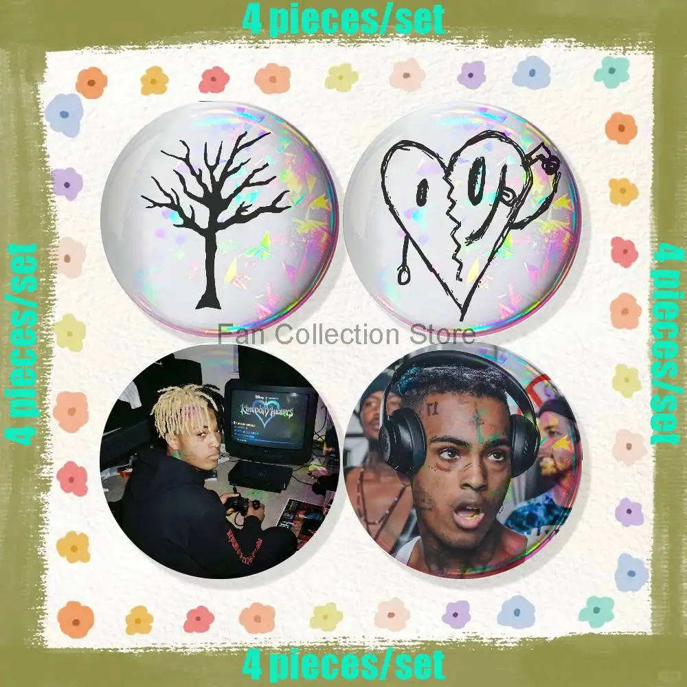 Rapper X-XxxtentacionS 4-piece set Pins Backpack Clothes Jewelry Accessories Round Brooch Button Badge Fans Collection Gifts
Rapper X-XxxtentacionS 4-piece set Pins Backpack Clothes Jewelry Accessories Round Brooch Button Badge Fans Collection Gifts