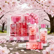 The three piece cherry blossom shower set is a surprising gift that is perfect as a daily present. Pheromone perfume. A fashionable thing. a birthday present. Valentine's Day gift
The three piece cherry blossom shower set is a surprising gift that is perfect as a daily present. Pheromone perfume. A fashionable thing. a birthday present. Valentine's Day gift
