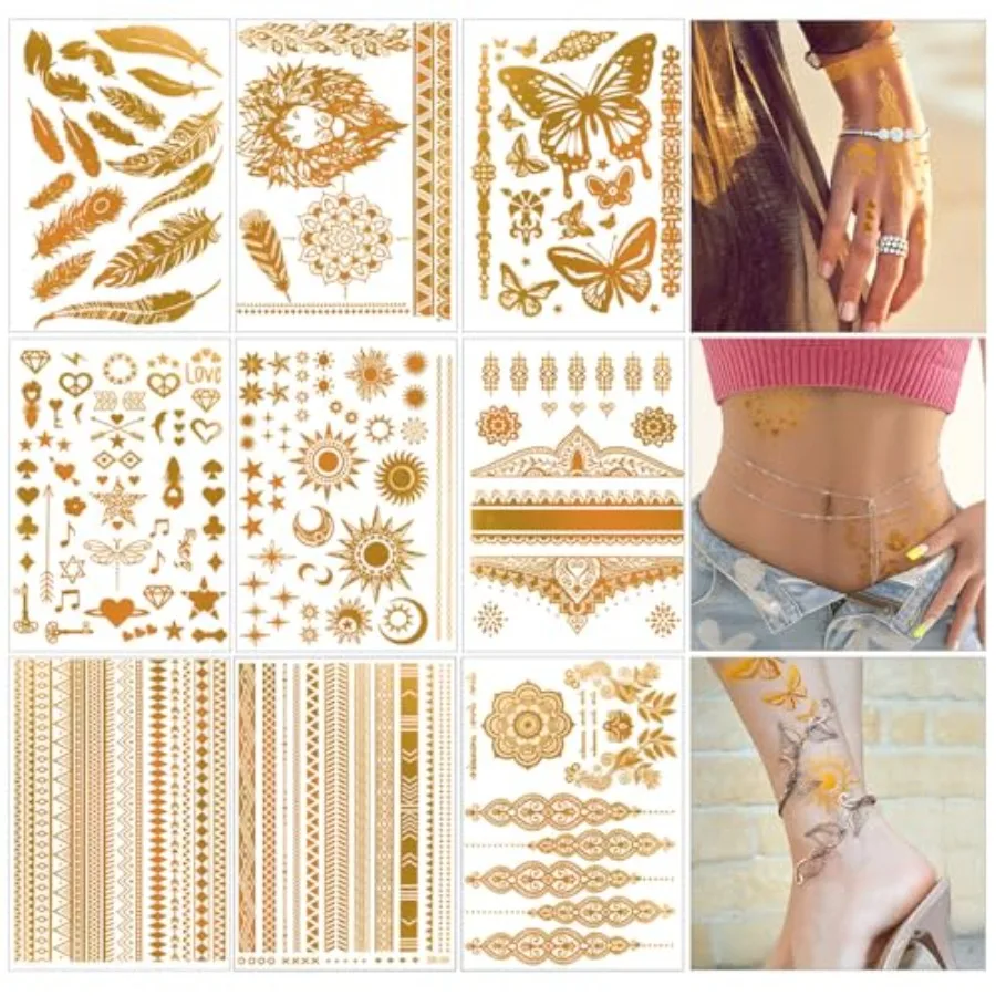 Temporary Tattoos 0 Pcs Gold Birthday Decorations, Tattoos for Adult, Flash Golden Style, Cute Birthday Decorations for Girls,
Temporary Tattoos 0 Pcs Gold Birthday Decorations, Tattoos for Adult, Flash Golden Style, Cute Birthday Decorations for Girls,