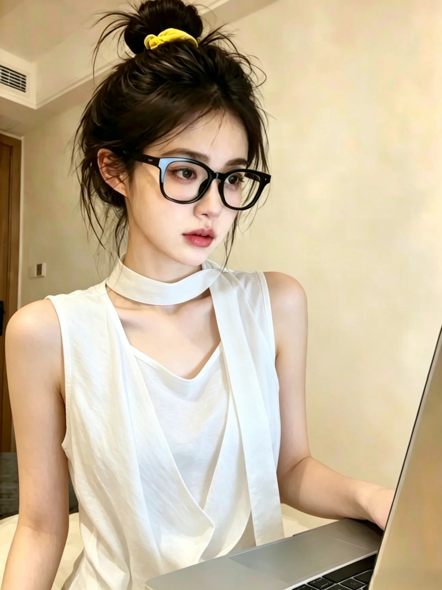 Unique Slimming Summer New Style Women's Self-Purchase Silk Shirt without Sleeves Neck Hanging Sash Vest Commute Korean Style
Unique Slimming Summer New Style Women's Self-Purchase Silk Shirt without Sleeves Neck Hanging Sash Vest Commute Korean Style