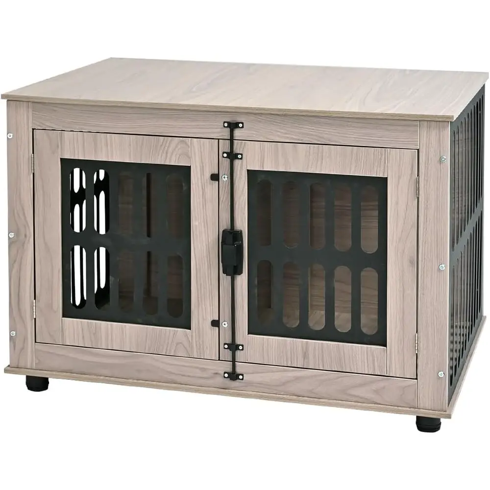 Heavy Duty Wooden Dog Crate Furniture Indoor Kennel Cage With Safety Lock For Small‑Medium Dogs 38.5×26.8×25.6Inches
Heavy Duty Wooden Dog Crate Furniture Indoor Kennel Cage With Safety Lock For Small‑Medium Dogs 38.5×26.8×25.6Inches