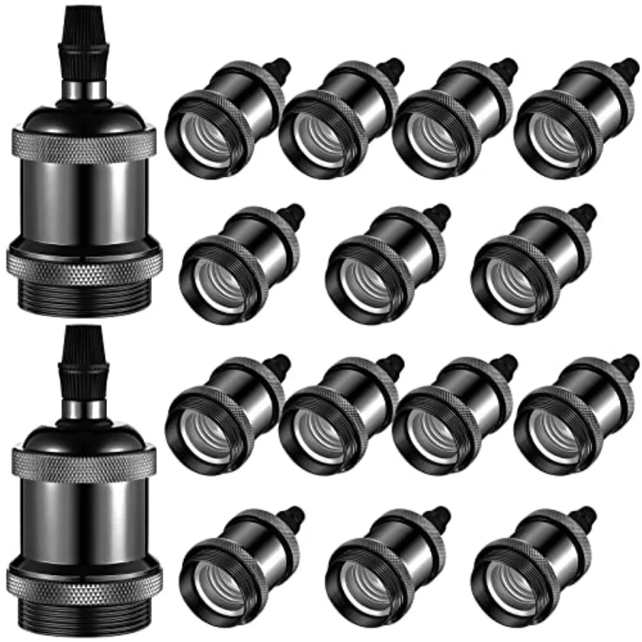 16 Packs E26 Vintage Ceramic Lamp Socket Edison Industrial Pendant Metal Light Socket Replacement Screw in Light Bulb Holder fo
16 Packs E26 Vintage Ceramic Lamp Socket Edison Industrial Pendant Metal Light Socket Replacement Screw in Light Bulb Holder fo