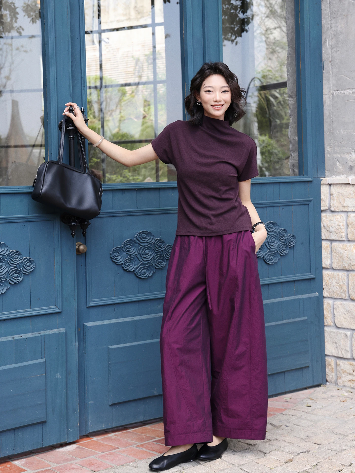 Loose Fit Pure Cotton Lightweight Summer Casual Pants Nine-Tenths Wide Leg Long Women's Purple Color Breathable Comfortable
Loose Fit Pure Cotton Lightweight Summer Casual Pants Nine-Tenths Wide Leg Long Women's Purple Color Breathable Comfortable