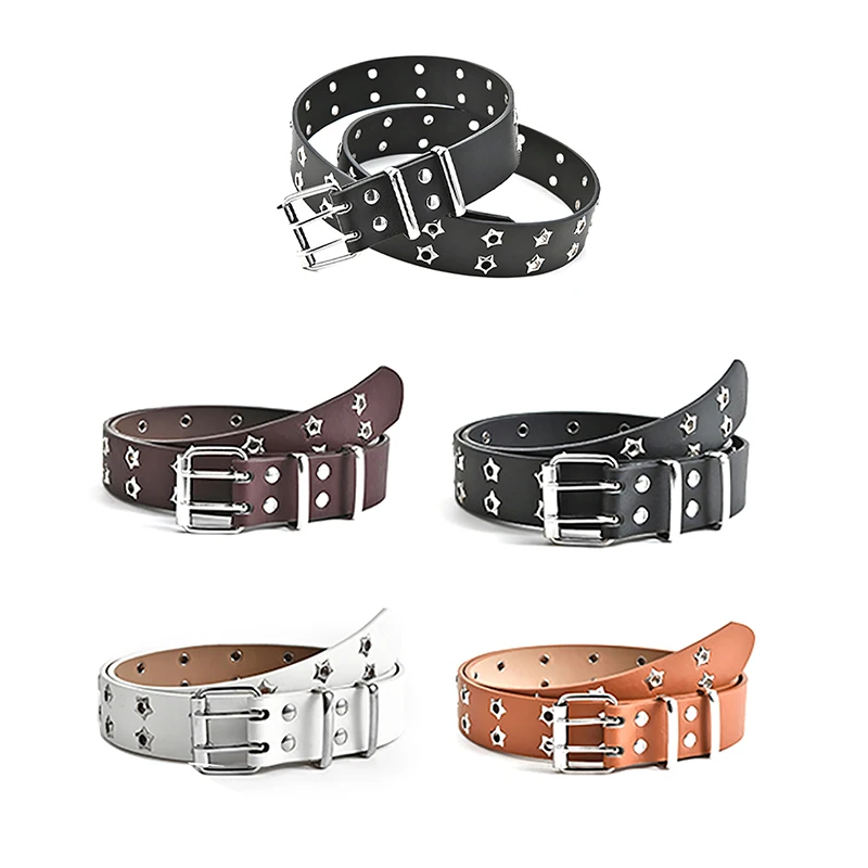1pc Women Fashion Pu Leather Waistband Rivet Belt Punk Hollow Double Pin Buckle Men Jeans Skirt Waist Strap Accessories
1pc Women Fashion Pu Leather Waistband Rivet Belt Punk Hollow Double Pin Buckle Men Jeans Skirt Waist Strap Accessories