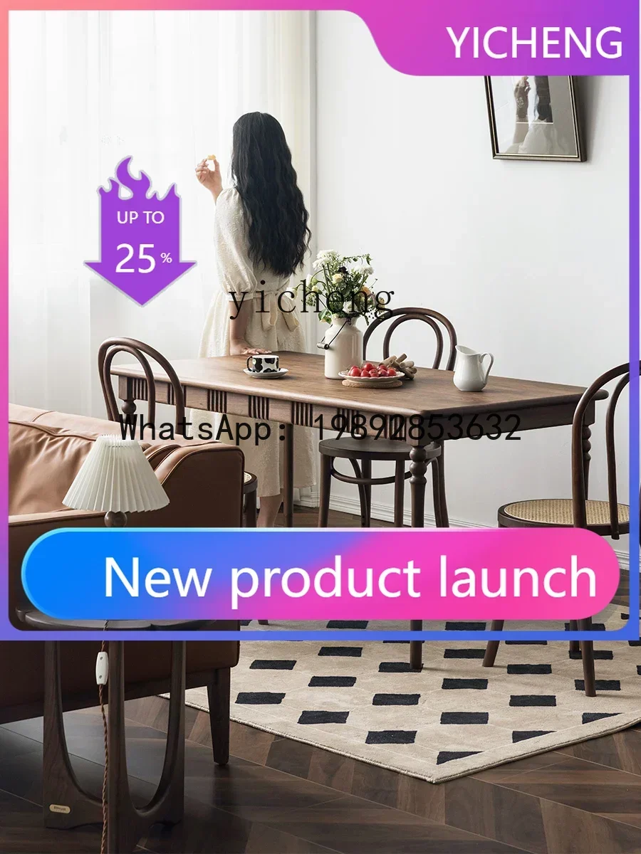 Long Table Dining Table Household Small Apartment Black Walnut Solid Wood Modern Minimalist Dining Tables and Chairs Set
Long Table Dining Table Household Small Apartment Black Walnut Solid Wood Modern Minimalist Dining Tables and Chairs Set