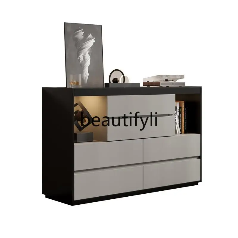 Italian minimalist six-chest cabinet bedroom bedside locker solid wood minimalist
Italian minimalist six-chest cabinet bedroom bedside locker solid wood minimalist