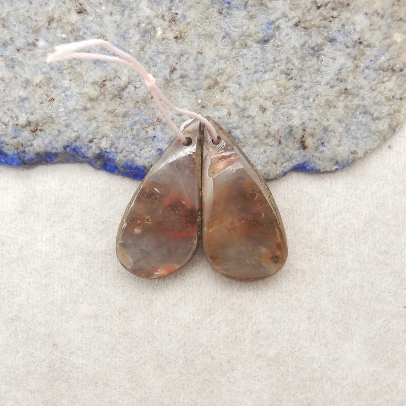 2PCS Polished Ammonite Stone Teardrop Earring Pair Earthy Translucent Gemstone Pendants for Fashion Jewelry Accessory
2PCS Polished Ammonite Stone Teardrop Earring Pair Earthy Translucent Gemstone Pendants for Fashion Jewelry Accessory