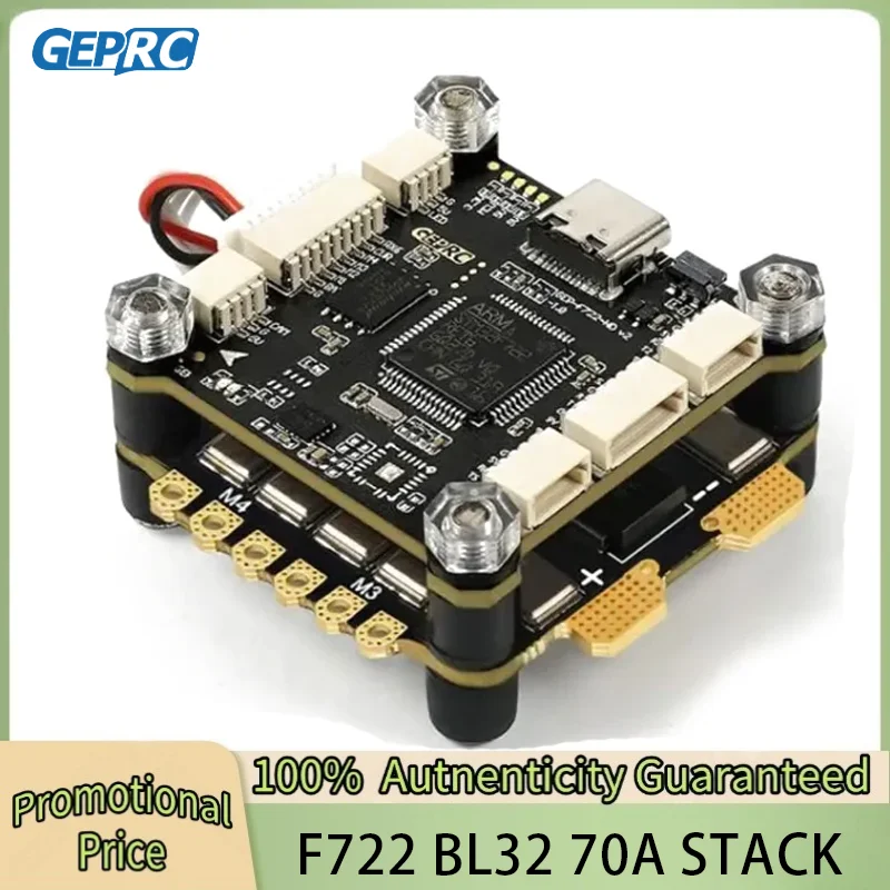 GEPRC TAKER F722 BL32 Stack 70A Flight Controller Air Unit Connect 3-6S LiPo 9V2.5A 5V3A BEC FPV
GEPRC TAKER F722 BL32 Stack 70A Flight Controller Air Unit Connect 3-6S LiPo 9V2.5A 5V3A BEC FPV