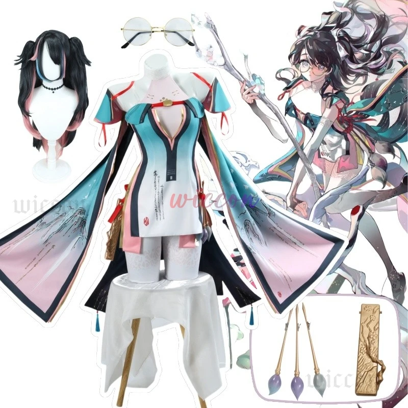 Game Wuthering Waves Zhezhi Cosplay Costume Dress Zhezhi Wig Long Hair Glasses Women Girl Halloween Christmas Roleplay Uniform
Game Wuthering Waves Zhezhi Cosplay Costume Dress Zhezhi Wig Long Hair Glasses Women Girl Halloween Christmas Roleplay Uniform