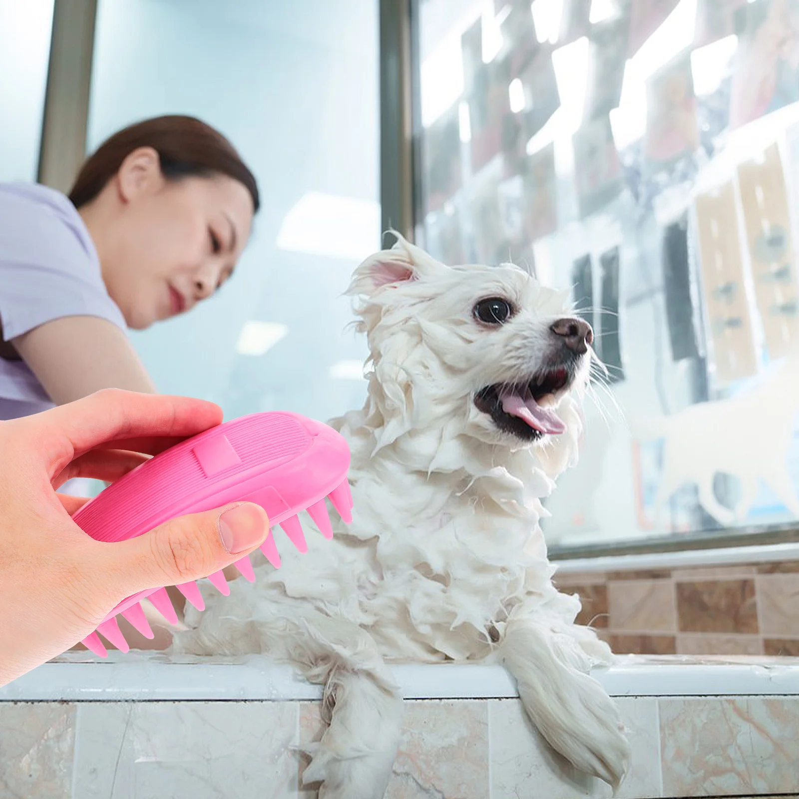 Pet Shampoo Brush Massage Grooming Quick Bath Dog Cat for Shedding and Multi-function Silicone Hair Scrubber Modify
Pet Shampoo Brush Massage Grooming Quick Bath Dog Cat for Shedding and Multi-function Silicone Hair Scrubber Modify