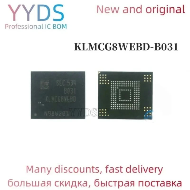 10pcs 100% new original KLMCG8WEBD-B031 BGA Memory chip KLMCG8WEBD B031
10pcs 100% new original KLMCG8WEBD-B031 BGA Memory chip KLMCG8WEBD B031