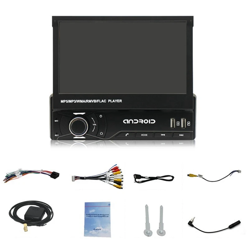 Single Din Touchscreen Car Stereo With Carplay, 7Inch Motorized Flip Out Head Unit, Mirror Link Audio Receiver FM/AM USB
Single Din Touchscreen Car Stereo With Carplay, 7Inch Motorized Flip Out Head Unit, Mirror Link Audio Receiver FM/AM USB