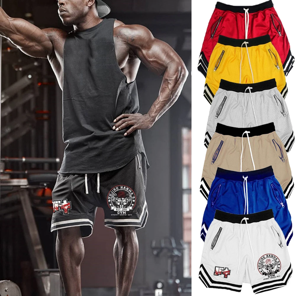 Anime Gym Shorts Men Workout Mesh Quick-drying Basketball Shorts Breathable Summer Manga Print Knee Length Short Pants Training
Anime Gym Shorts Men Workout Mesh Quick-drying Basketball Shorts Breathable Summer Manga Print Knee Length Short Pants Training