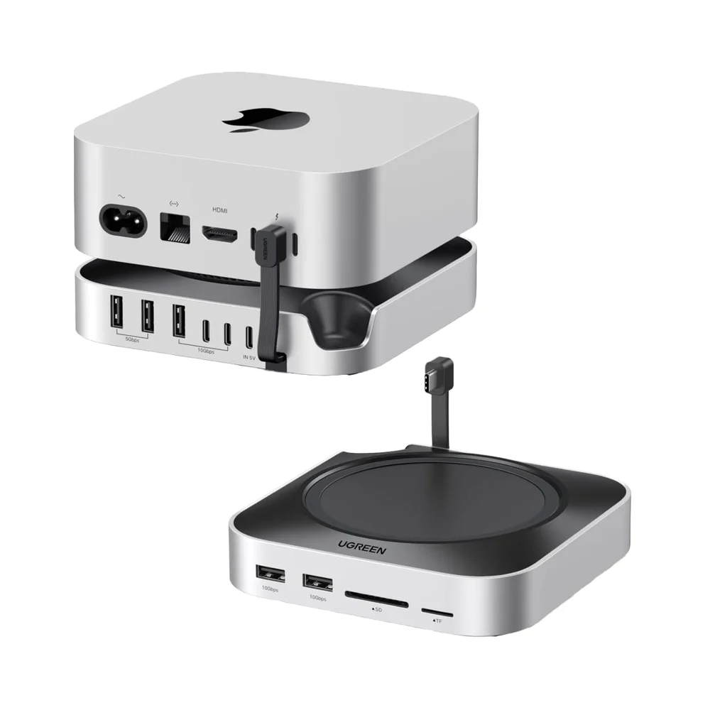 New UGREEN Dock & Stand for Mac Mini M4/M4 Pro NVMe SSD Enclosure 3 USB 10Gbps USB-C USB-A SD Card Reader Silver
New UGREEN Dock & Stand for Mac Mini M4/M4 Pro NVMe SSD Enclosure 3 USB 10Gbps USB-C USB-A SD Card Reader Silver