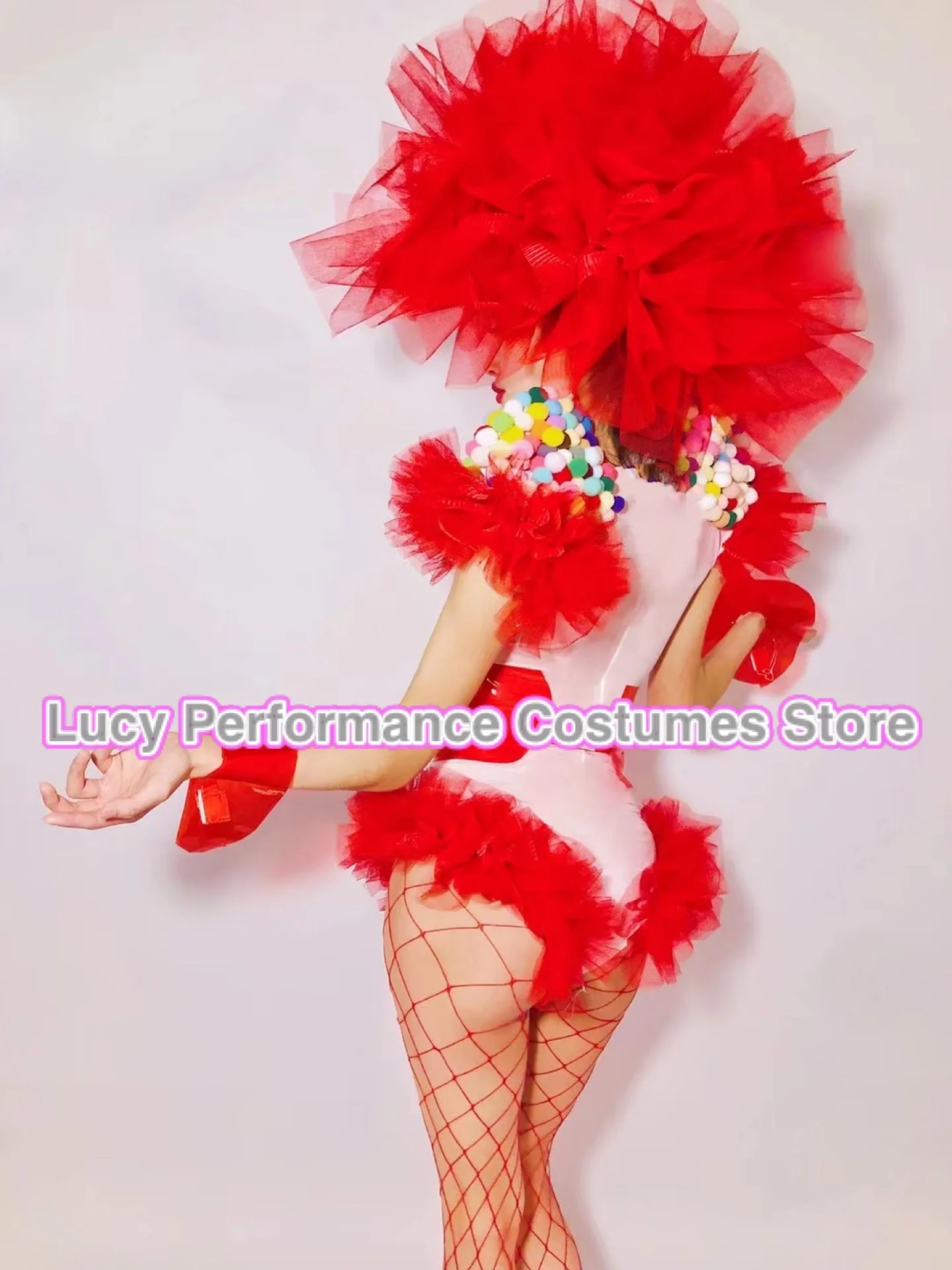 Nightclub bar red yarn explosive head one-piece suit gogo performance clothes women's DJ nightclub partygirl performance clothes
Nightclub bar red yarn explosive head one-piece suit gogo performance clothes women's DJ nightclub partygirl performance clothes