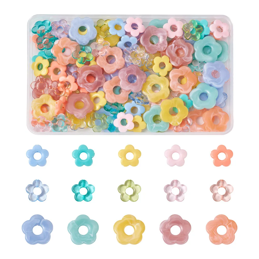 120Pcs Transparent Opaque Acrylic Flower Bead Frames For DIY Earring Necklace Hairclips Jewelry Making Accessories Mixed Color
120Pcs Transparent Opaque Acrylic Flower Bead Frames For DIY Earring Necklace Hairclips Jewelry Making Accessories Mixed Color