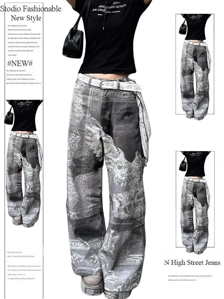 Осень-зима женские джинсовые брюки Y2K с принтом мешковатые широкие джинсы японский Harajuku Dark Academia гранж 2000-х годов киберпанк дизайнер
Осень-зима женские джинсовые брюки Y2K с принтом мешковатые широкие джинсы японский Harajuku Dark Academia гранж 2000-х годов киберпанк дизайнер