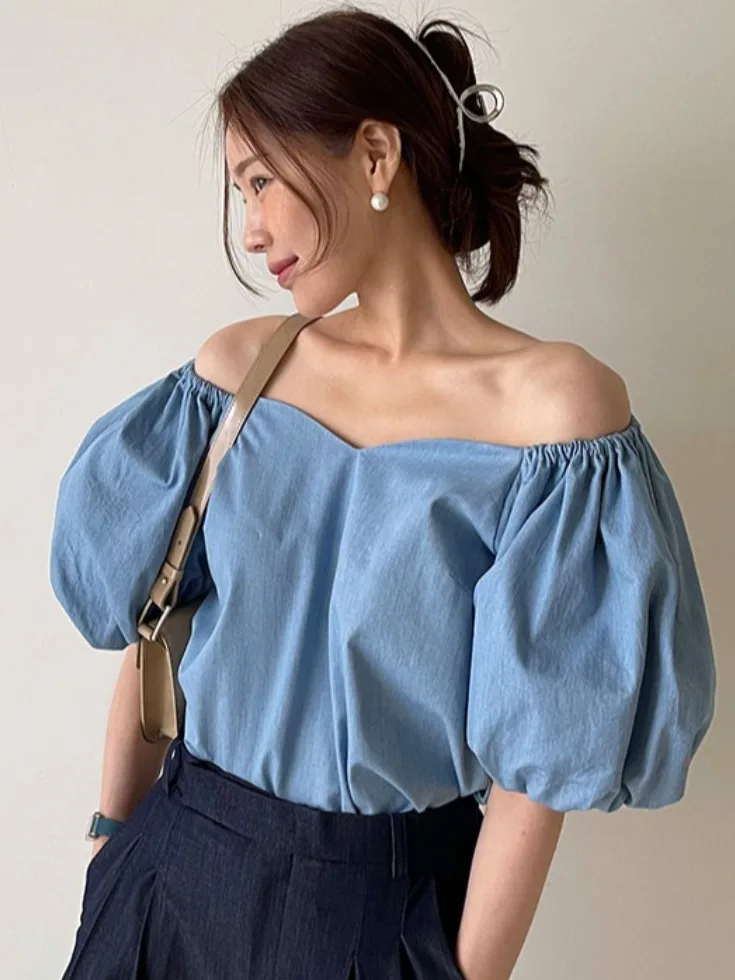 Sweet Sle Women's irt Two-Way Wear oulder Bared Bubble Sve One-oulder Neline Versatile Top for Summer
Sweet Sle Women's irt Two-Way Wear oulder Bared Bubble Sve One-oulder Neline Versatile Top for Summer
