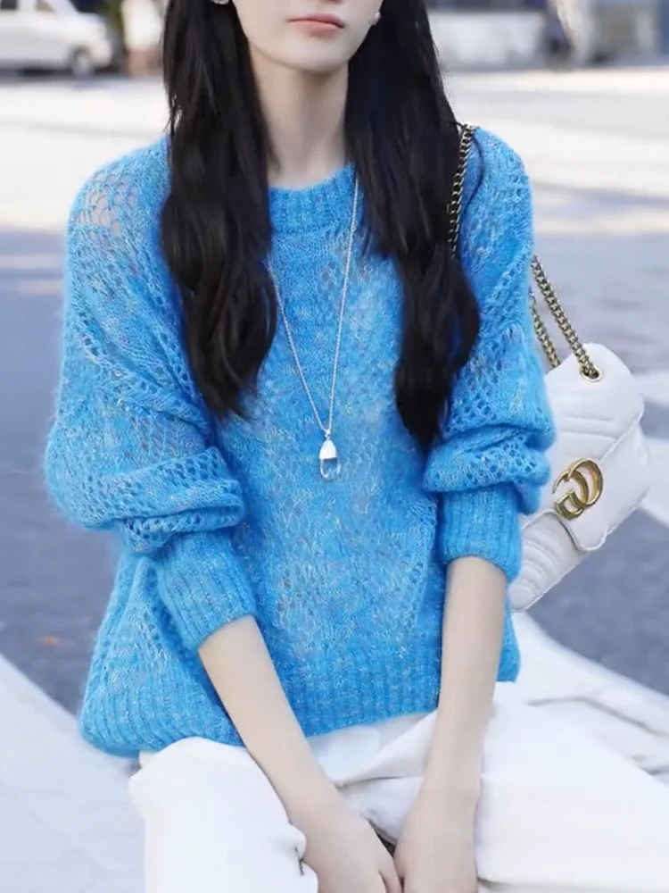 Цветной вязаный топ с вырезами, большие размеры, универсальный утягивающий французский топ, осеннее новое поступление, женская верхняя одежда
Цветной вязаный топ с вырезами, большие размеры, универсальный утягивающий французский топ, осеннее новое поступление, женская верхняя одежда