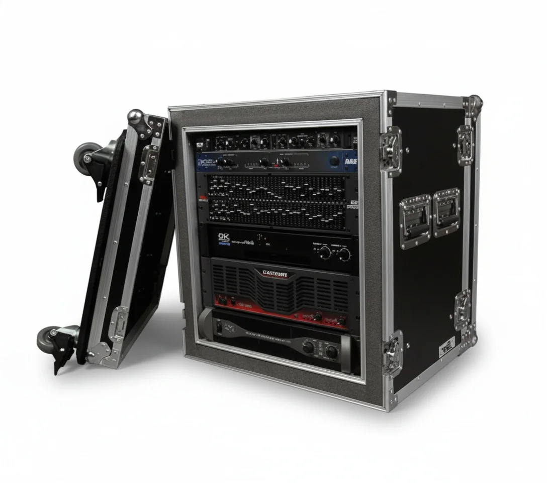 12U Shock Mount Amp Rack Case, Aluminum Suspension Amplifier Flight Case, 26.9x25.5x25.1 inch/68.3x64.7x63.7cm Heavy Duty Case
12U Shock Mount Amp Rack Case, Aluminum Suspension Amplifier Flight Case, 26.9x25.5x25.1 inch/68.3x64.7x63.7cm Heavy Duty Case